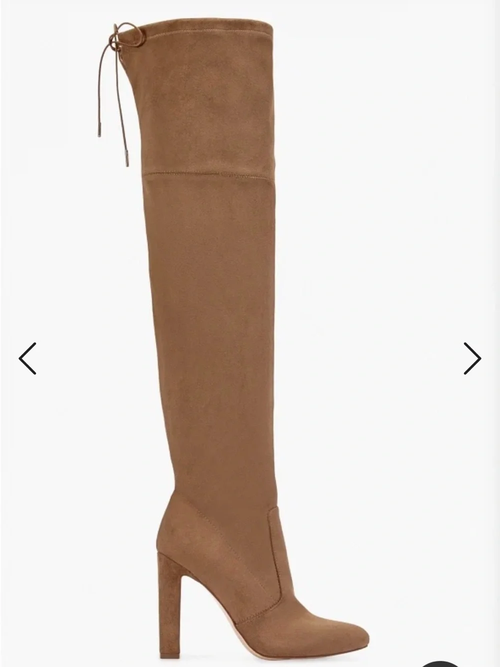 JustFab Tall Suede-Look Over-The-Knee Boots in Tan